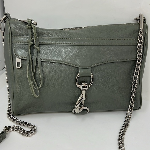 Rebecca Minkoff Original MAC Large Gray Leather Crossbody Bag - Picture 2 of 11